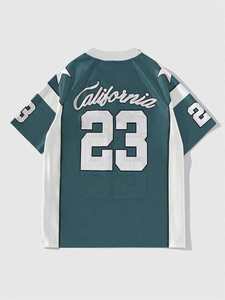 Maillot de football américain court pour femme, style streetwear, coupe oversize en mesh, haut de sport personnalisable avec numéro, style rétro, marque privée - Product Image 3