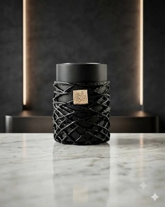 Black Wooden Bakhoor Incense Burner Handmade <b>Oud</b> Mubkhar Aromatherapy <b>Diffuser</b> for Home Ritual Decor - Product Image 1