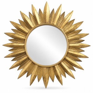 Hammered Brass Sunburst <b>Wall</b> <b>Mirror</b> 60cm Wholesale | Handcrafted India - Product Image 1