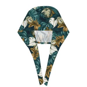 Tropical Leaf Print <b>Scrub</b> <b>Cap</b> Cotton Polyester Woven Unisex Hospital Accessory - Product Image 3