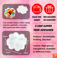 Boîte de rangement réutilisable en plastique transparent style fleur Kwang Hsieh pour bonbons, aliments, chewing-gum, gelée, jus et sucre, personnalisable