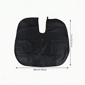 Cape de coiffure noire imperméable personnalisable avec logo, ajustable, pour salon et usage domestique, coloration et coupe de cheveux - Product Image 5
