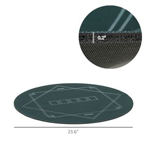 Tappetino da Poker Texas Hold'em Verde Scuro con Fondo Antiscivolo, Accessori per Giochi da Tavolo - Product Image 3
