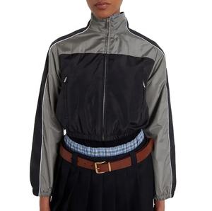 Chaqueta cortavientos de talla grande para mujer al mejor precio al por mayor/Chaqueta corta de nailon con bolsillos y cremallera personalizada transpirable de buena calidad para mujer - Product Image 3