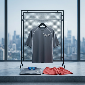 Customized Men's Oversized Sporty T-<b>Shirt</b> Short Sleeve Quick Dry 100% Polyester Jersey O-Neck Solid Color Front Logo Print - Product Image 4