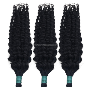 Luxury Braiding Hair Extensions Indonesian Natural Deep Wave Hair Bundles 100% Human Virgin Remy Hair Cuticle Aligned Tangled - Product Image 5