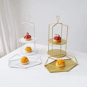 Soporte de Metal para Tartas, Soporte de Exhibición para Postres, para Bodas, Cupcakes, Pasteles, Frutas, Bandeja de Servicio para Té de la Tarde - Product Image 3