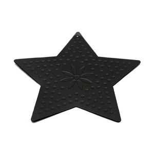 Star Shape <b>Silicone</b> Coaster <b>Mat</b> Non-Slip Modern Table Decoration Accessory Black Decoration Accessory Coaster Eco-Friendly Decor - Product Image 1