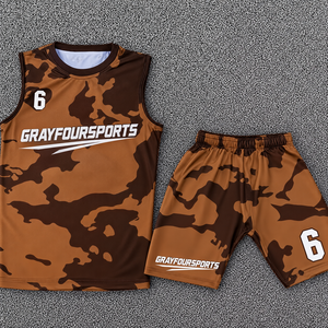 Wholesale Custom <b>Camo</b> Basketball Jersey <b>Shorts</b> Set <b>Men</b> Sleeveless Sports Team Training Uniform basketball <b>shorts</b> uniform - Product Image 5