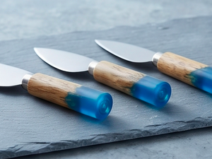 Luxury <b>Cheese</b> <b>Knife</b> <b>Set</b> Stainless Steel With Marble And Wooden Handle Perfect For Elegant Kitchen And Wedding Gifts <b>Set</b> Of 3 - Product Image 3