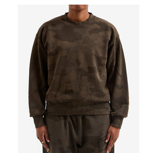 Sudadera Casual Relajada con Estampado de Camuflaje para Hombre y Mujer, Sudadera Verde Camo para un Look Urbano y Elegante - Product Image 1