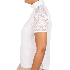 High Quality 4way Stretch Horse Riding Equestrian Shirt Top <b>Base</b> <b>Layer</b> Competition Show Polo Soft Feel Nylon Spandex Technical - Product Image 6