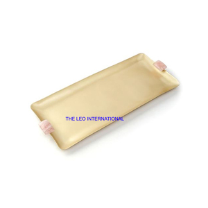 Wholesale Customized Classic Design Metal <b>Gold</b> <b>Serving</b> <b>Tray</b> for Home Decorative Hotel Restaurant Kitchenware Table Decor - Product Image 1