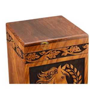 AYAANS Rosewood wooden Hand Carved Wooden Hot Selling cremation Urn Box for Adult Ashes Wholesale Cremation Urns (6X6X11)IN - Product Image 2