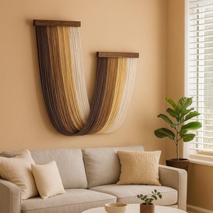 Tapiz de macramé multicolor estilo boho para decoración, agrega encanto boho colorido a la sala de estar, el dormitorio y los espacios de entrada. - Product Image 2