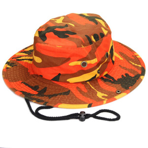 Sombrero de Pescador Unisex con Camuflaje, Ajustable, de Ala Ancha, para Exteriores, Primavera/Verano, Casual, Transpirable, Impermeable, de Lona de Poliéster, Moderno - Product Image 4
