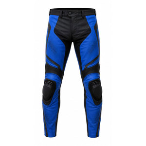 Pantalones de Motociclismo Unisex de Cuero, Color Amarillo y Gris, Bloques de Color, Transpirables, Impermeables, Resistentes al Viento, Equipo de Protección para Todo Tipo de Clima - Product Image 5