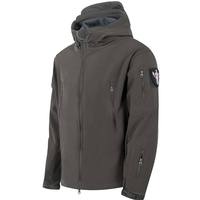 Veste en polaire enduite décontractée pour homme avec logo personnalisé, col montant et fermeture éclair, coupe-vent pour l'hiver et la randonnée, automne
