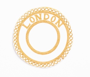 Masonic Apron Badges hand embroidered gold and silver bullion - Product Image 3