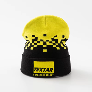 Gorro de Punto Acanalado con Rayas y Logotipo Personalizado, Unisex, para Hombre y Mujer, de Lujo, Cálido, de Lana y Cachemira, para Invierno - Product Image 1