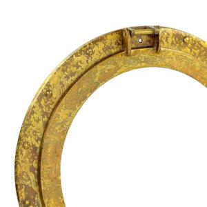 Espejo Decorativo de Pared con Forma de Ojo de Buey de Barco Antiguo, de Latón Oxidado, Estilo Marítimo Vintage, Redondo - Product Image 4