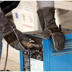 Best Hot Selling Custom Made Cow Split Leather Welding Work <b>Gloves</b> Comfortable Double Palm Hand Protection Welder Working <b>Gloves</b> - Product Image 6