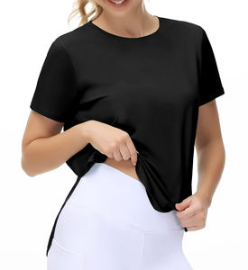 Camiseta Deportiva para Mujer al por Mayor, Camiseta Deportiva para Correr, Camiseta Atlética para Gimnasio, Camisetas de Manga Corta para Mujer, Transpirables - Product Image 4