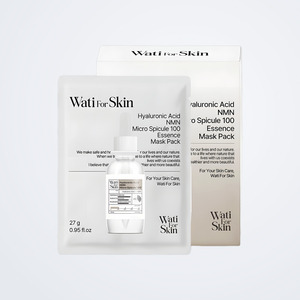 Produits de soin de la peau Whatiforskin Hyaluronic Acid NMN micro Spicule 100 Essence Face Mask 10ea Fabriqué en Corée - Product Image 3