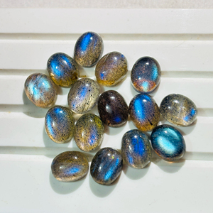 MAHNAJ GEMS Vente en gros de perles de bijoux en labradorite spectrolite naturelle, cabochons ovales, best-sellers, avec effet de changement de couleur, fil inclus - Product Image 6