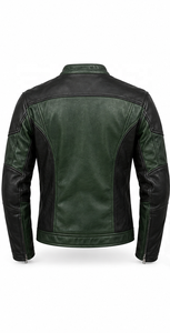 Chaqueta de Motocicleta de Cuero Heritage Cruiser |   Vino tinto, negro, verde oliva, marrón |   Fabricante OEM ODM |   Calidad Premium | - Product Image 2