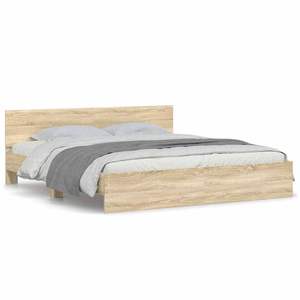 Cadre de lit en bois d'ingénierie Sonoma 75,98 x 79,92 po – Lits en bois élégants - Product Image 4