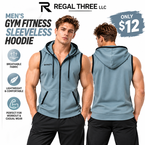 OEM Logo Printed <b>Sleeveless</b> Hoodie Side Pocket Zip-up Hooded Singlet Men Lightweight Gym Workout <b>Hoodies</b> <b>Sleeveless</b> Zipper Top - Product Image 1