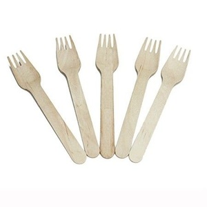 Fourchettes jetables compostables en bois de bouleau de qualité supérieure, 155 pièces, pour fêtes, traiteur, boulangerie et repas en plein air, idéales pour les desserts - Product Image 1