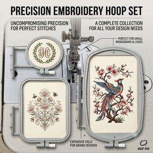 Juego de aros de bordado de plástico AA0059 |   Herramientas Manuales Duraderas de Estilo Simple para Bordado y Manualidades - Product Image 6