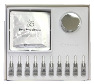 Set de Cuidado Facial Merikit Bubble Kit, Crema Facial Coreana Vegana con Niacinamida, Hidratante, Antienvejecimiento y Blanqueadora en Frascos - Product Image 2