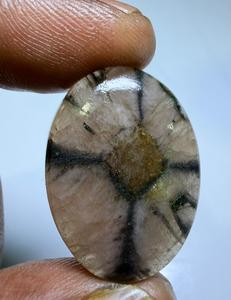 Colgante de Piedra Preciosa Natural de Chiastolita Marrón, Cabujón de Cristal Pulido, Chiastolita Natural para Joyería - Product Image 1