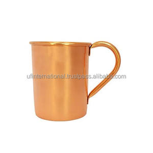 Tasse 100% en cuivre et martelée, avec produit poli, taille personnalisée et couleur naturelle en cuivre, pour boisson à l'eau - Product Image 2