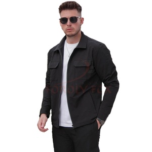Nouvelle mode personnalisée Veste cargo décontractée en velours côtelé Cardigan Couleur unie Col montant Manches longues Vêtements d'extérieur décontractés - Product Image 1