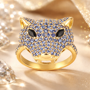 Anillo Panther Statement de Plata de Ley 925 con Piedra Preciosa, Joyería Unisex - Product Image 6
