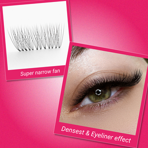 Charmlash Extensions de cils en vison en plateaux, préfabriquées, style anime, en vrac, volume éventail, tige courte, vente en gros - Product Image 1
