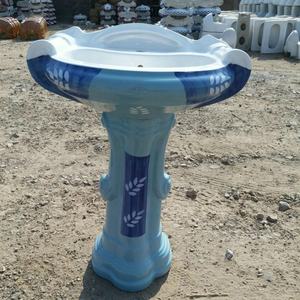 Lavabo de robinet d'évier de piédestal rond debout libre d'une seule pièce de luxe en vente lavabo en céramique - Product Image 1