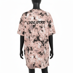 Camiseta de Mujer con Lavado Ácido, 220GSM, Algodón French Terry, Suave y Transpirable, Estilo Vintage Rosa, Ropa Urbana - Product Image 2