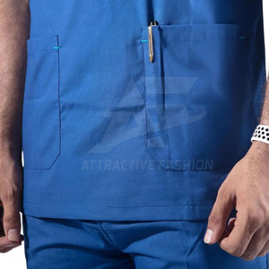 Construction en tissu respirant pour les longues journées de travail, uniforme médical pour hommes offrant un confort quotidien. - Product Image 6