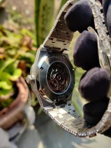 Montre automatique multifonctionnelle de qualité supérieure avec diamants Moissanite, mouvement japonais, vente en gros auprès d'un fabricant indien - Product Image 5