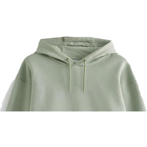Sweat à capuche oversize personnalisé pour femme, coupe ample, coupe-vent, écologique, délavé à l'acide, avec badge, 100 % coton, hiver - Product Image 2