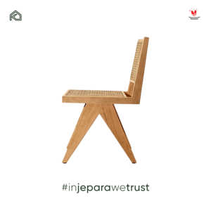 Modern Solid Teak Wood Rattan <b>Dining</b> <b>Chair</b> with Upholstered Seat for Restaurant Hotel Villa Tropical Home Furniture - Product Image 4