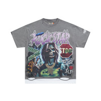 T-shirt personnalisé surdimensionné pour hommes et femmes, coupe classique, 100% coton molletonné, manches courtes, épaules tombantes, style streetwear décontracté, écologique
