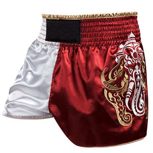 Pantalones Cortos de Muay Thai Personalizados de Fábrica para Hombre, de Poliéster, Cintura Alta, Diseño Bordado, para Boxeo, Kickboxing, Lucha Profesional - Product Image 4