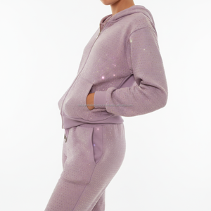 Survêtement en strass surdimensionné brodé personnalisé OEM en gros - Product Image 2