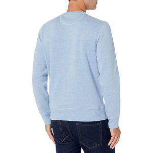<b>Men's</b> Sky Blue Heather Crewneck Sweatshirt - Premium Cotton Fleece <b>Pullover</b> - Essential Plain Blank <b>for</b> Custom Logo Branding - Product Image 2